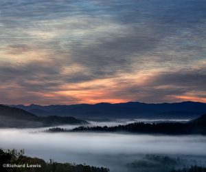 Morning Fog at Dawn in the Smoky Mountains
