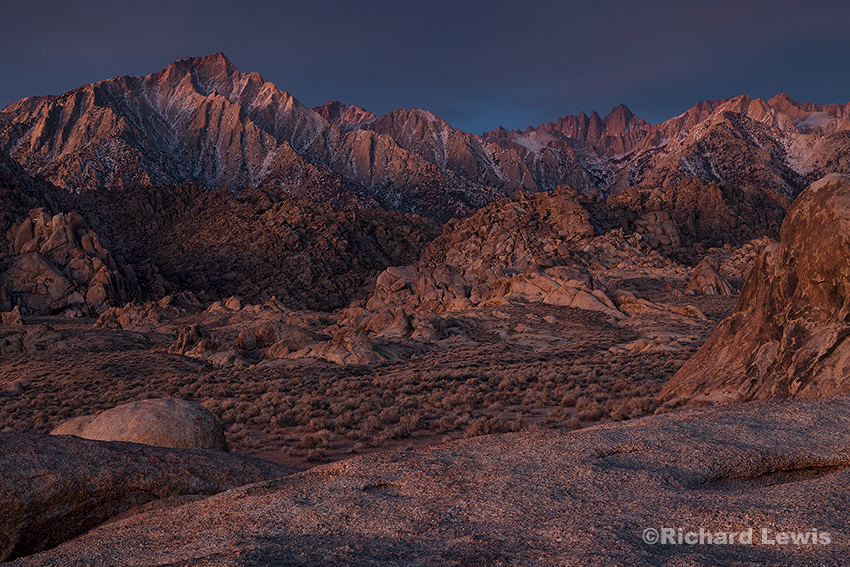 Alabama Hills on New Years Day by Richard Lewis