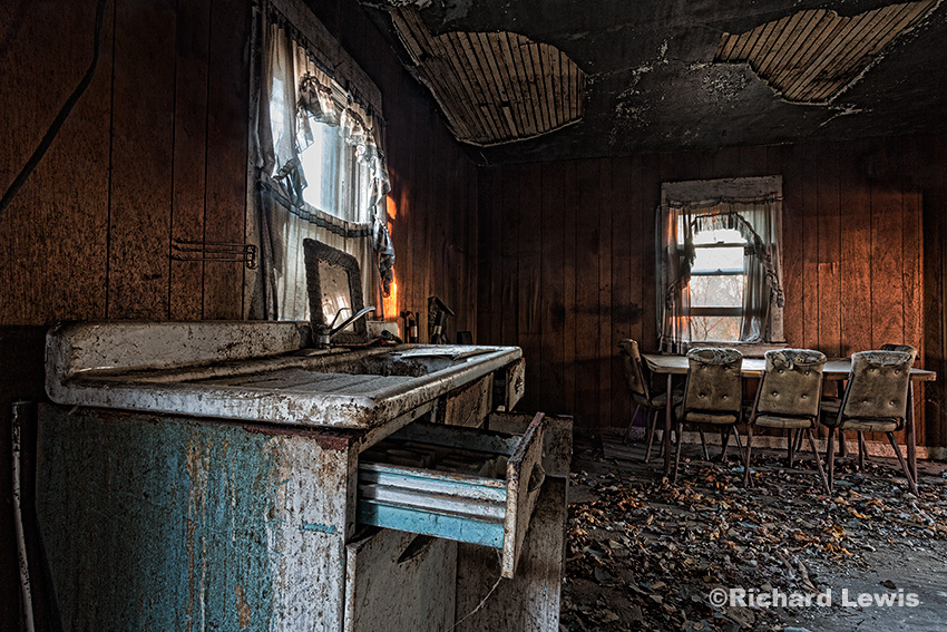 Abandoned Farm House Kitchen by Richard Lewis
