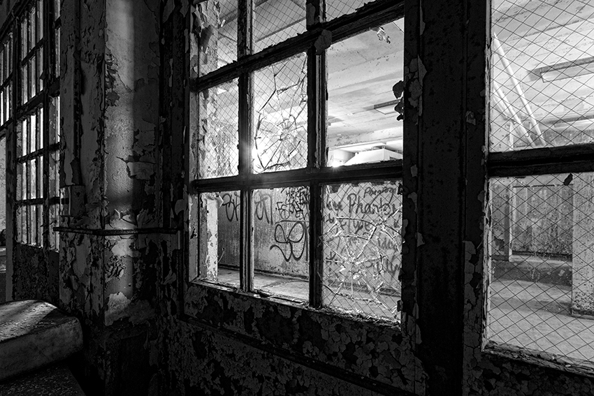 Looking Out From A Dark Room at Pennhurst by Richard Lewis 